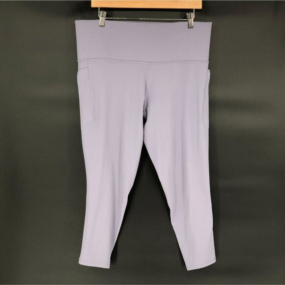 Athleta Women's Salutation Stash Pocket II 7/8 Tight Leggings 2X Gray Yoga Pants - Picture 1 of 8